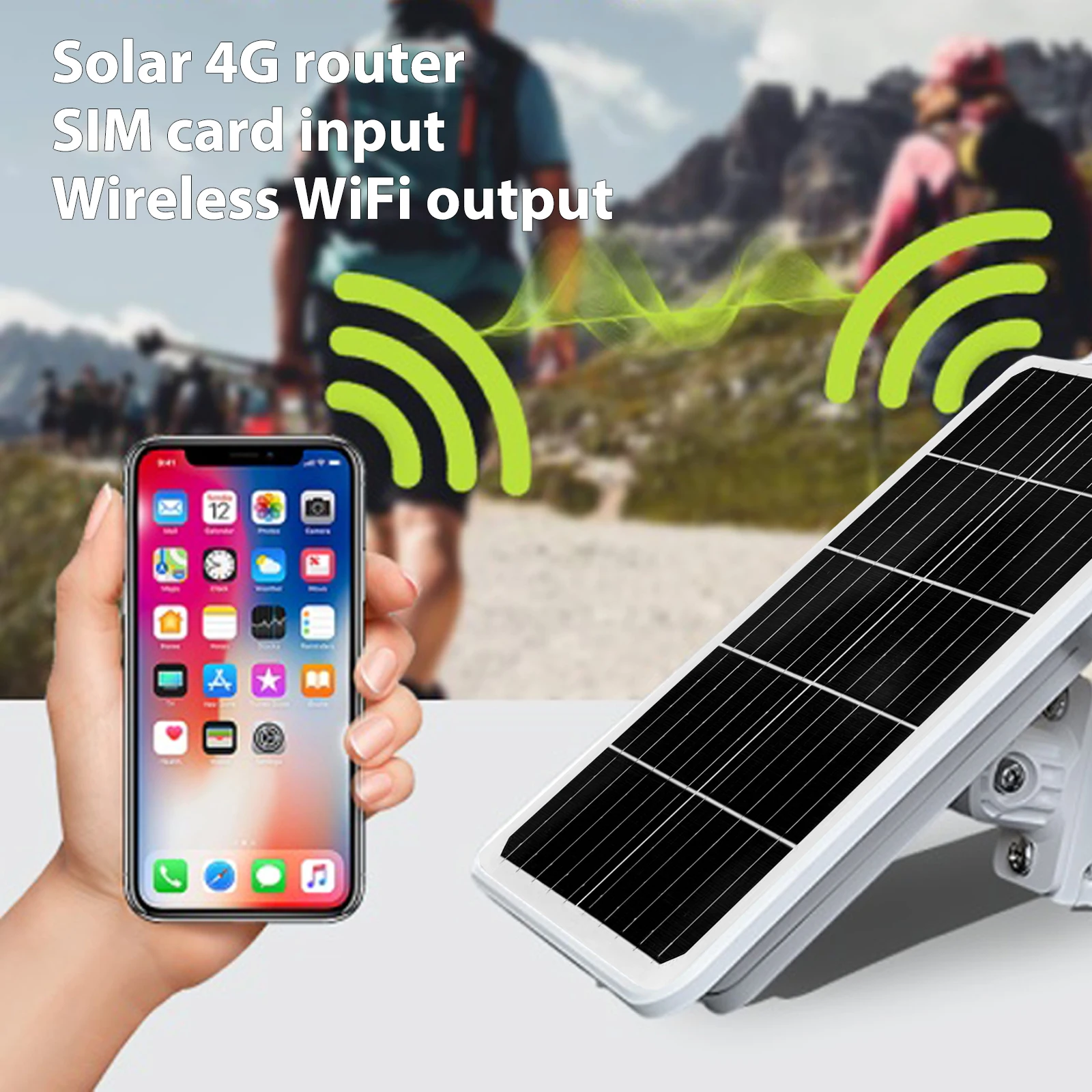 15W 4G solar router;4G router solar powered all in one;WiFi repeater;IP66 Waterproof