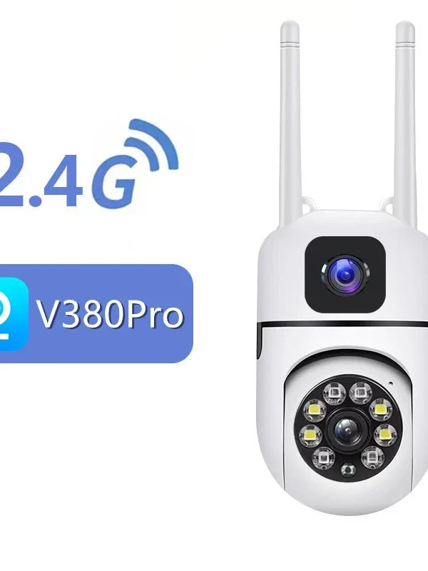 4MP Dual Lens Surveillance Camera Wireless PTZ 360 Degree Wall Mounted IP Dome Camera AI Home CCTV Baby Monitor Home Security